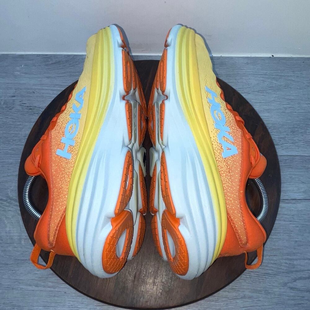 Hoka One One Bondi 8 Mens 9.5 D Shoes Orange Running Sneaker 1123202 PBAY - Picture 8 of 12